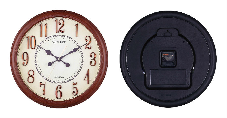 GD845-1仿木纹塑胶挂钟